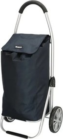 Sötétkék prémium bevásárlókocsi kerekeken „Aluman”