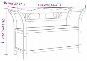 fehér tömör fenyőfa pad 107 x 45 x 75,5 cm