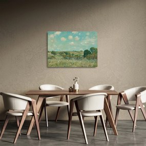 Üveg kép - Alfred Sisley,  Meadow, reprodukciók (70x50 cm)
