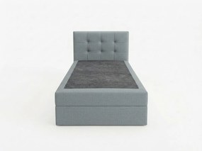 Kárpitozott boxspring ágy DIRELIS TRINITY 90x200 cm szürke Matrac: Bonell rugós matrac