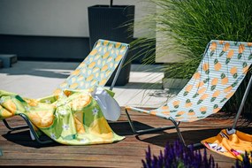 2 db összecsukható strandnyugágy szett SAND PINEAPPLE, színes