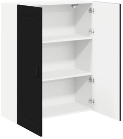 Fali konyhaszekrény polcokkal Fekete 80 x 31 x 100 cm Faanyag