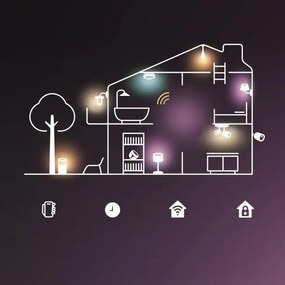 3 darabos szett RGB LED dimmelhető izzó Philips SMART C37 E14/4,9W/230V 2200-6500K