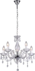 ZUMA LINE RLD94016-5A MAGNOLIA Klasszikus Csillár Króm, Átlátszó E14 IP20