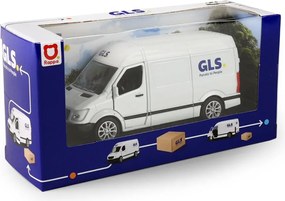 RAPPA Fém játékautó GLS nyitható ajtókkal - 14 cm