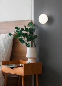 Fehér USB üveg LED fali lámpa ø 15,5 cm Earl – Reality