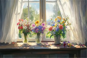 Kép - Csokor az ablaknál (90x60 cm)