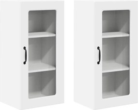 vidaXL Konyhaszekrény 2 pcs Fehér 40 x 31 x 80 cm Faanyag