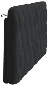 fekete bársony fejtámla párna 160 cm