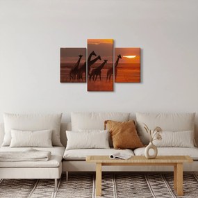 Kép - Zsiráfok az afrikai szavannán (90x60 cm)