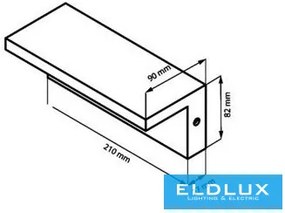 ELDLUX SS-ESA-01B3C Fali Lámpa Mozgásérzékelővel IP44