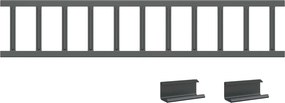 vidaXL Tető havazásvédő Antracit 100 x 2,5 x 20 cm Acél