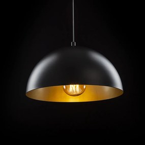 RENDL GLADYS 30 závěsná černá/zlatá 230V LED E27 15W