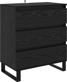 vidaXL Széf fiókkal Fekete tölgy 60 x 35 x 70 cm Faanyag