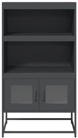 Highboard antracit 68x39x123 cm Acél