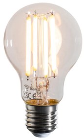 Okos E27 szabályozható Kelvin LED izzó A60 átlátszó 7W 806lm 1800-3000K