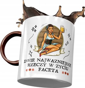 Bordó Bögre Vicces Két Legfontosabb Dolog Nyomtatott Fotóval