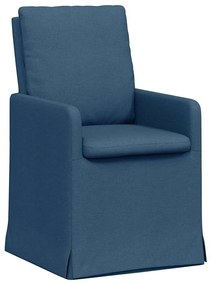 Étkező Székek 2 pcs Kék 57 x 67 x 98 cm szövet