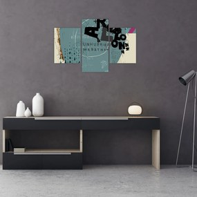 Kép - Repülő léggömb szivárvánnyal (90x60 cm)