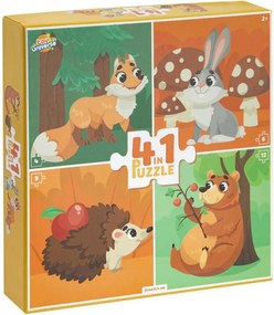 Állatos Forest 4 az 1-ben puzzle