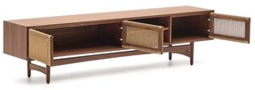 Barna TV-állvány diófa dekorral 200x50 cm Elan – Kave Home