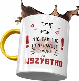 Sárga bögre Timon Barát Kolléga Ajándék Nyomtatott Fotóval