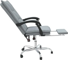 vidaXL világosszürke szövet dönthető irodaszék