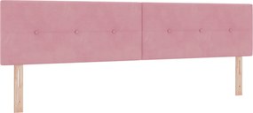 vidaXL LED ágytámla LED -es lámpákkal Rózsaszín 200 cm Poliészter