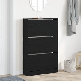 CipĆtartĂł Fekete Tölgy 80x21x125,5 cm Szerelt Fa