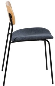 Kék-natúr színű étkezőszék szett 4 db-os Moe – Ixia