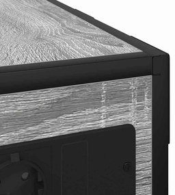 Éjjeli asztal Szürke sonoma Faanyag