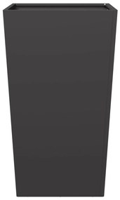 fekete acél kerti növénytartó 45 x 45 x 75 cm