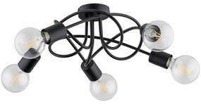 Felületre szerelhető csillár BOSTON 5xE27/15W/230V fekete