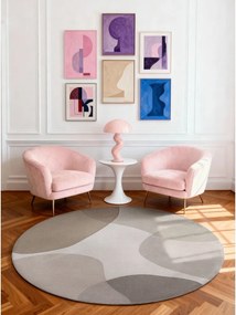 Bézs kézi szövésű gyapjú kerek szőnyeg ø 200 cm Hackney Clarissa – Ted Baker