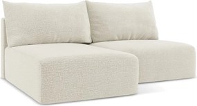 Krémszínű kinyitható-tárolóhelyes sarokkanapé (bal oldali) Kalena – Makamii