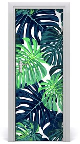 Poszter tapéta ajtóra trópusi levelek 85x205 cm
