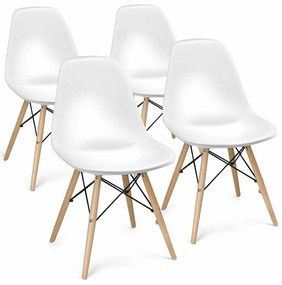 4 db modern étkezőszék, 4 színben-fehér