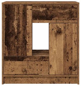 antik fa komód fiókokkal és ajtókkal 70,5x34x74,5 cm