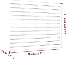 fehér tömör fenyőfa fali fejtámla 96 x 3 x 91,5 cm