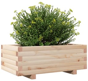 tömör fenyőfa kerti virágtartó 70x40x26,5 cm