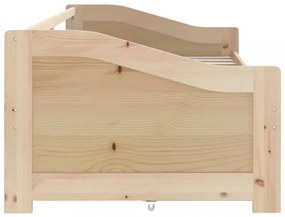 3 személyes tömör fenyőfa kanapéágy fiókokkal 90 x 200 cm