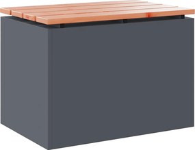vidaXL Kerti pad Antracit 60 x 40 x 43 cm Acél