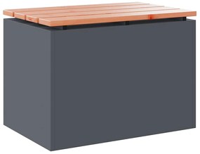 vidaXL Kerti pad Antracit 60 x 40 x 43 cm Acél