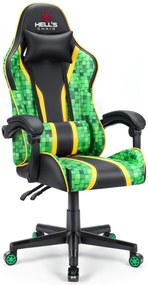 Hells Játékszék Hell's Chair 1005 Cube zöld és fekete