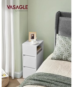 Éjjeliszekrény  2 fiókkal, nyitott rekesszel balra vagy jobbra szerelhető, felhő fehér