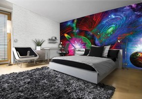 Fotótapéta - Színes absztrakt világegyetem (152,5x104 cm)