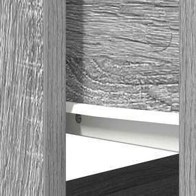 szürke sonoma színű konzolasztal fiókokkal 85,5x38,5x74,5 cm