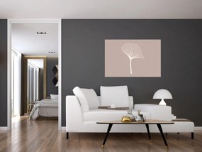 Kép - Bézs színű levelek N⁰5 (90x60 cm)