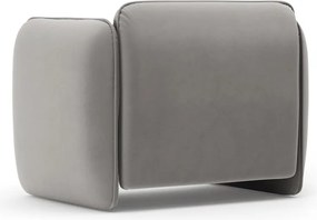 Sötétszürke bársony fotel Georgia – Micadoni