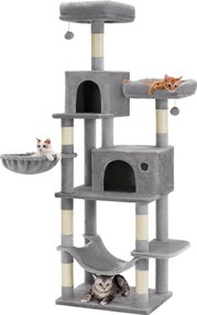 Macska kaparófa, nagy cicáknak, 60x60x199cm, szürke